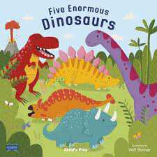 Book cover of Five Enormous Dinosaurs