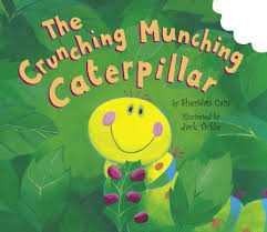 Book cover of The Crunching Munching Caterpillar