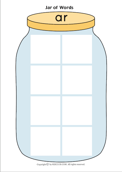 Jar of r-controlled vowels