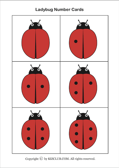 Ladybug Number Cards